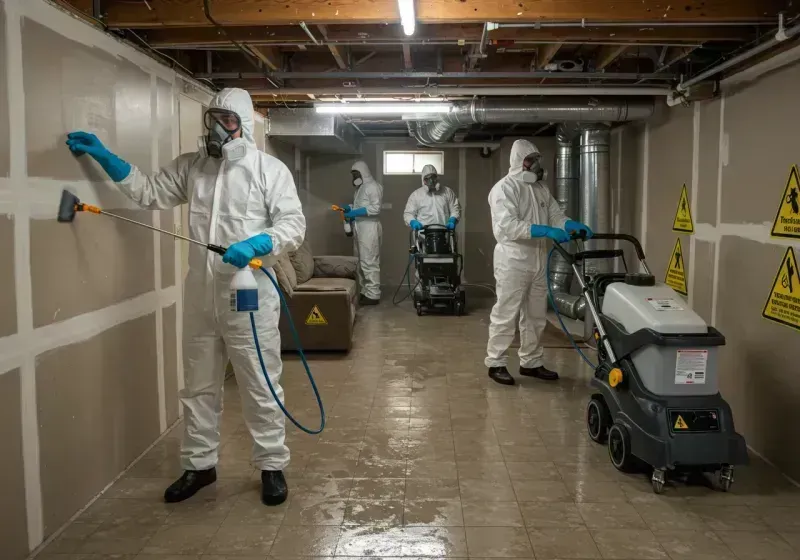 Basement Moisture Removal and Structural Drying process in Albert Lea, MN